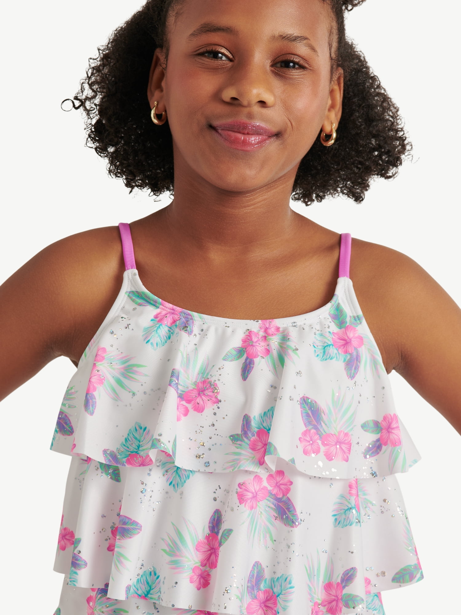 Justice Girls 2 piece Ruffle Tankini Swimsuit, sizes XS-XL