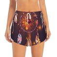 thumbnail image 4 of Lsque Beautiful Dreamcatcher1 Printed Women's Running Shorts with Liner Pockets,Elastic Quick Dry Workout Athletic Gym Yoga Shorts,Womens High Waist Shorts-Medium, 4 of 9