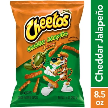 Cheetos Crunchy Cheddar Jalapeno Cheese Snacks, 8.5 oz