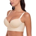 thumbnail image 3 of FANZE Women's T Shirt Push Up Bra Full Back Coverage Back Fat Smoothing Underwire Supportive,44DD, 3 of 8
