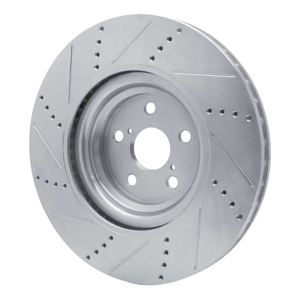 Dynamic Friction Company 631-75031D DFC Brake Rotor - Drilled And Slotted - Silver