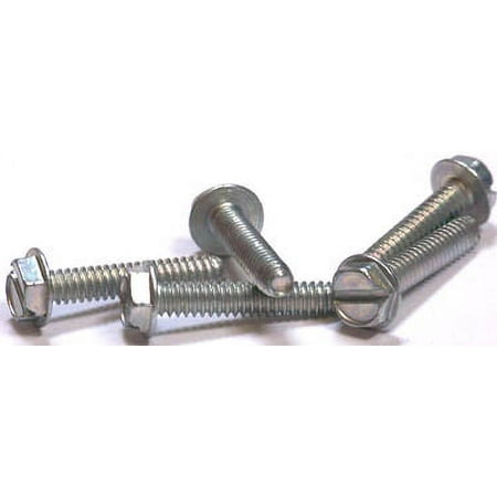 

1/4-20 x 1 1/2 Trilobe Thread Forming Screws for Metal / Slotted / Hex Washer Head / 410 Stainless Steel - 750 Piece Carton