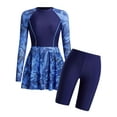 thumbnail image 3 of IWEMEK Womens Split Two-Piece Swimsuit Rash Guard Long Sleeve Swimdress and Boyshorts UPF 50+ Surfing Swimwear Size M, 3 of 7