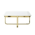 thumbnail image 5 of Chidia White Gold Coffee Table - High Gloss Lacquer Finish Top, Polished Stainless Steel Base, X-Leg, 5 of 10