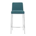 thumbnail image 3 of Celine Tabouret de Bar en Chenille de Qualité Contractuelle, Atlantis, 26 Pouces, 3 of 3