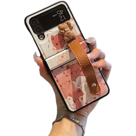 for Samsung Galaxy Z Flip 5 Case, Women Girls Fun Cat Pattern Cute Animal Print Style Hard PC Protective Compatible with Samsung Galaxy Z Flip 5