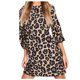 thumbnail image 2 of Ichuanyi liquidación de mujeres fashion leopardo estampado mini vestido 3/4 vestido de manga ICHUANYI WER2023082209055, 2 of 4
