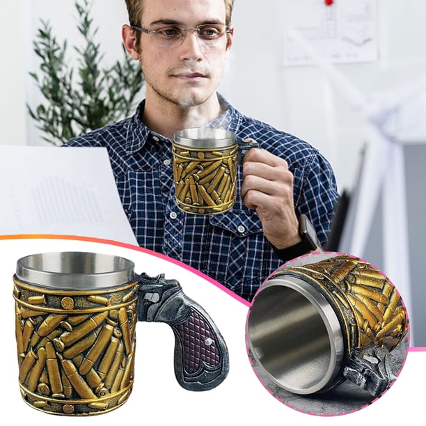 Taza de Acero Inoxidable onlyliua con Forma Creativa Juego de Vino Regal Conmemorativo Taza de Cerveza para Bar