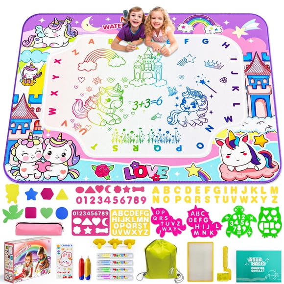 Tapete Water Doodle JZSIJ de 40 x 32 cm con mochila para niños de 3 a 8 años