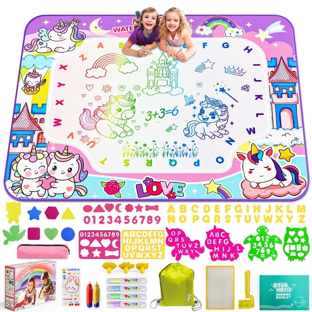 Tapete Water Doodle JZSIJ de 40 x 32 cm con mochila para niños de 3 a 8 años