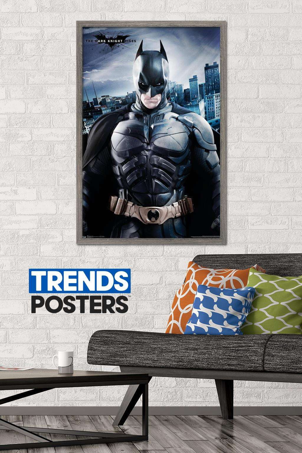 DC Comics Movie - The Dark Knight Rises - Batman - The Caped Crusader Wall Poster, 22.375" x 34", Framed