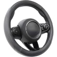 thumbnail image 1 of Microfiber Leather Steering Wheel Cover, 15 Inch, Universal Steering Covers Fit 15 inches Auto Car Wheel Protector, Anti-Slip, Heat Resistant, Comfortable Wrap, Cars Accessories (Black), 1 of 6