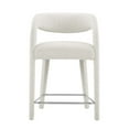 thumbnail image 5 of Counter Stool Chair, Ivory White, Fabric, Bar Pub Cafe Bistro Dining Kitchen Hospitality Restaurant, Modern Contemporary HB35929, 5 of 10
