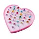 thumbnail image 1 of EeaseMX 36 anillos para niños, juguetes para bebés, anillos de diamantes, anillos para disfrazarse y jugar con caja de amor (colores variados), 1 of 8