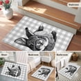 thumbnail image 6 of Grey Easter Area Rugs Collection 2'x3', Spring Country Cute Bunny Plaid Checkered Non Slip Indoor Rectangle Throw Runner Rug Floor Mat Carpet for Living Room Dining Table Bedroom Nursery, 6 of 9