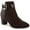 Chocolate, variant on Karen Scott Womens Ivyy Faux Suede Snake Print Booties