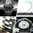 thumbnail image 6 of Silver Watches for Men OLEVS Watch Men Luxury Men Watch Silver Stainless Steel Watch Big Face Business Men Quartz Watch with Date Waterproof Black Dial Classic Men Watch, 6 of 10