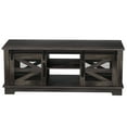 thumbnail image 3 of Anvazise Coffee Table, Barn Style Coffee Table with Storage, Center Table with Mesh Barn Door and Adjustable Shelf, Living Room Table, Dark Brown, 3 of 13