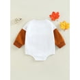 thumbnail image 4 of Bagilaanoe Newborn Baby Girl Boy Oversized Romper Sweatshirt Long Sleeve Bodysuit Letter Print Patchwork Pullover 6M 12M 18M 24M Infant Casual Tee Tops, 4 of 8