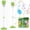 B-Green, variant on Bubble Machine, Rechargeable Standing Automatic Bubble Blower Maker with Lights and Music, Detachable Bubble Torch for Outdoor Wedding Party Decor, Adjustable Height, Bubble Solution Included, Blue