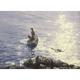 thumbnail image 2 of Adamov, Alexey 32x24 Black Ornate Wood Framed with Double Matting Museum Art Print Titled - Mermaid by Sunshine Water, 2 of 4