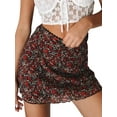 thumbnail image 2 of Mialoley Jupe Courte Ajustée pour Femmes, Motif Imprimé Taille Haute, 2 of 6