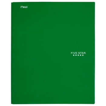 Five Star Pocket and Prong Paper Folder, Green (34565)