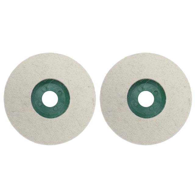2Pcs 5in Wool Felt Polishing Disc Round Grinding Buffing Wheel Pad Angle Grinder Accessories