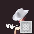 thumbnail image 1 of Gorro de vaquero Fernando sombrero occidental para playa disfraz fiesta de juegos de rol al aire libre Blanco, 1 of 8