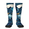thumbnail image 1 of Fotbe Blue Iceberg Leaf Wolf Calcetas Divertidas Estampadas para Hombre y Mujer, Calcetas de Algodón hasta la Rodilla para Caminar, Correr, Enfermería y Embarazo, 1 of 6