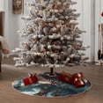 thumbnail image 4 of Disketp Wave Sailboat Shark Christmas Tree Skirt, Christmas Tree Decorations, Christmas Decor, Tree Mat Decoration(30-48IN)-36", 4 of 6