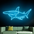thumbnail image 3 of Handmadetneonsign Hammerhead Shark Neon Sign, Shark Wall Art Light, Shark Animal Home Wall Decor 039103, 3 of 5