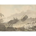 thumbnail image 2 of Samuel Davis 14x11 Gold Ornate Wood Frame and Double Matted Museum Art Print Titled - The Seven Pagodas, Mamallapuram, 2 of 4