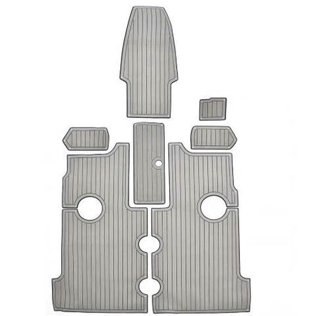 Larson Boat Non-Skid Mats 8138017 | 210 OB Cockpit Gray Black (7PC)
