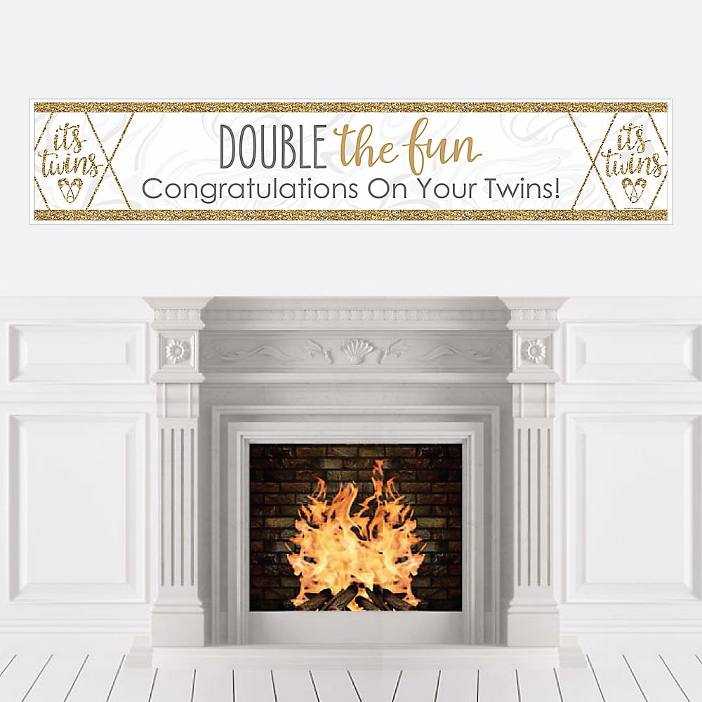 it's twins baby shower decorations