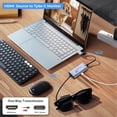 thumbnail image 2 of baomifa-AR Glasses HDMI to USB-C Display Adapter, 4K@60Hz Play and Charge XR Converter with DC 5V, for XREAL One/Air 2 Pro/RayNeo/Rokid, Steam, Switch2/1, PS5/4, Portable Monitors (Sliver), 2 of 4
