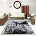 thumbnail image 5 of Ladole Rugs Abstract Pattern Modern Contemporary Area Rug - Durable Room Decor Amazing 6x8 Carpet for Living Room, Bedroom, Kitchen, and Office - Grey and Cream, 6x9, 6'5" x 9'5"(200cm x 290cm), 5 of 6