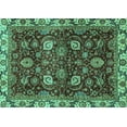 thumbnail image 1 of Ahgly Company Indoor Rectangle Abstract Turquoise Blue Modern Area Rugs, 4' x 6', 1 of 4