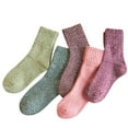 thumbnail image 4 of iOPQO 5 Pairs Sleep Socks, Thick Crew Socks Women, Thick Cotton Socks, Casual Socks for Women, Breathable Socks Women, Green One Size, 4 of 4
