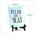 thumbnail image 3 of Please Take a Seat Table or Counter Sign with Easel Stand, 6" x 8", 3 of 4