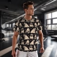 thumbnail image 3 of Wukai French Bulldog Print Men's Short-Sleeved Mesh T-Shirt,Quick-Dry Short Sleeve Workout T-Shirt-Large, 3 of 8