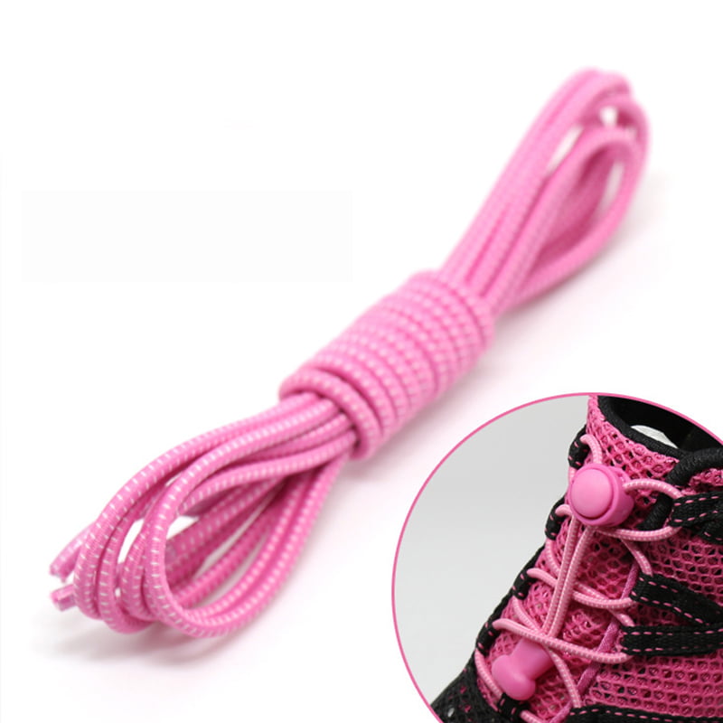 pink and blue shoelaces