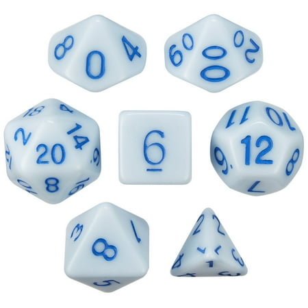 UPC: 0753569885068 | Set of 7 Dice – Frostbourne – Solid Blue with Blue Paint