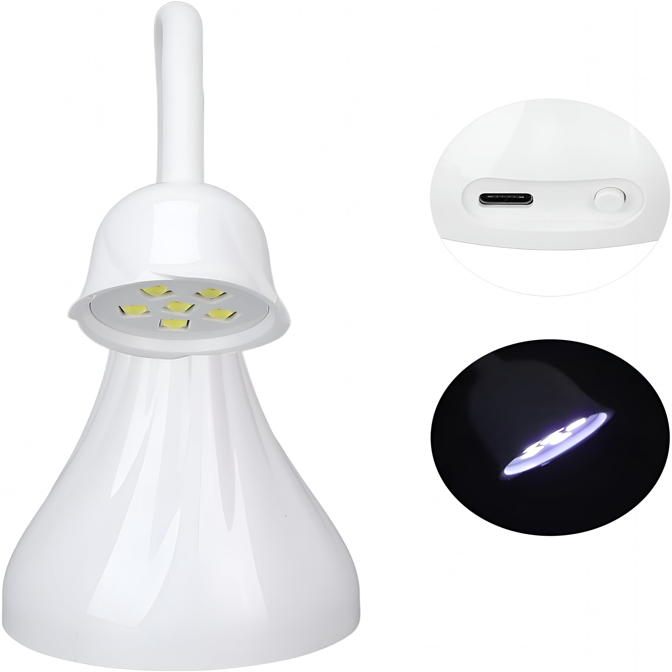HIBIBUD Led Uv Nail Lamp - Mini Rechargeable Light for Gel Nails Flash Curing,18W Dryer with 60S Timers,Fast Curing Gooseneck Lamp for Home Diy Manicure