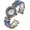 Silver/Blue, variant on Blekon Women's Faux Pearl Geometric Circle Bracelet Cuff Watch