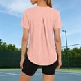 thumbnail image 4 of Lutiedan Women's Sun Protection T-Shirt Workout UPF 50+ UV Rash Guard Short Sleeve Shirts Crew Neck Hiking Athletic Tops S-3XL, 4 of 7