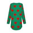 thumbnail image 5 of FAIWAD Tunique à Cœur pour Femmes Manches Longues Col Rond T-Shirts Tendance Grande Taille Chandail Tops, 5 of 5