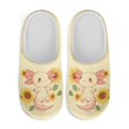 thumbnail image 2 of POLERO Cartoon Axolotl Sunflower Print Slippers for Women Memory Foam House Bedroom Soft Closed Toe Indoor Slippers Trendy Gift for Womens Anti-Skid Sole, Size 12-13, 2 of 7
