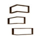 thumbnail image 1 of Estante de pared de esquina, organizador de exhibición de pared, estante rústico multifuncional de madera para pared 3 piezas, 1 of 7