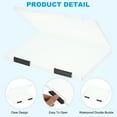 thumbnail image 3 of Uxcell Clear A4 File Portable Project Case with Buckle Plastic Storage Box for 8.5" x 11" Letter Paper Scrapbook Paper Storage Boxes, 4Pcs, 12.2"x9.1"x0.8", Black, 3 of 6